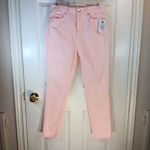 NWT NOBO Corduroy Pants Cords High-Rise Trousers Cotton Pink Women's Size 5